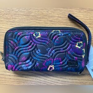Lug Splits Wallet in Boho Floral Black NWT